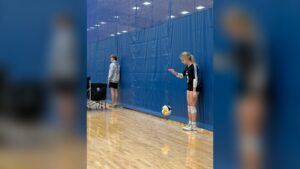 Christopher Parsons watching his daughter Emily play travel volleyball — the season of lasts